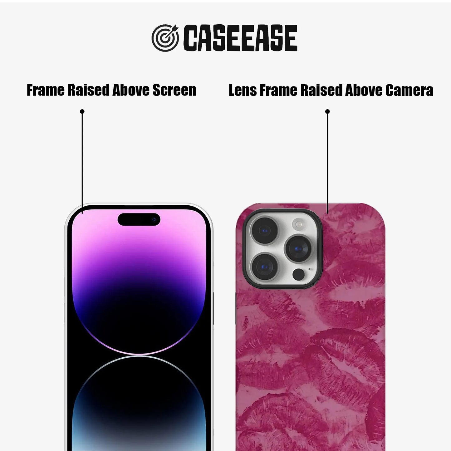 Funda para teléfono Kiss Mark: protección elegante y divertida