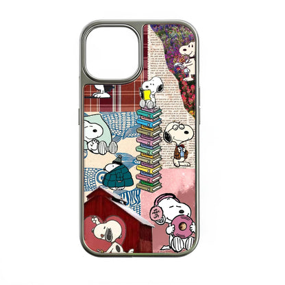 Funda para teléfono con collage de Snoopy - Diseño de dibujos animados vintage