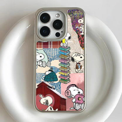 Funda para teléfono con collage de Snoopy - Diseño de dibujos animados vintage