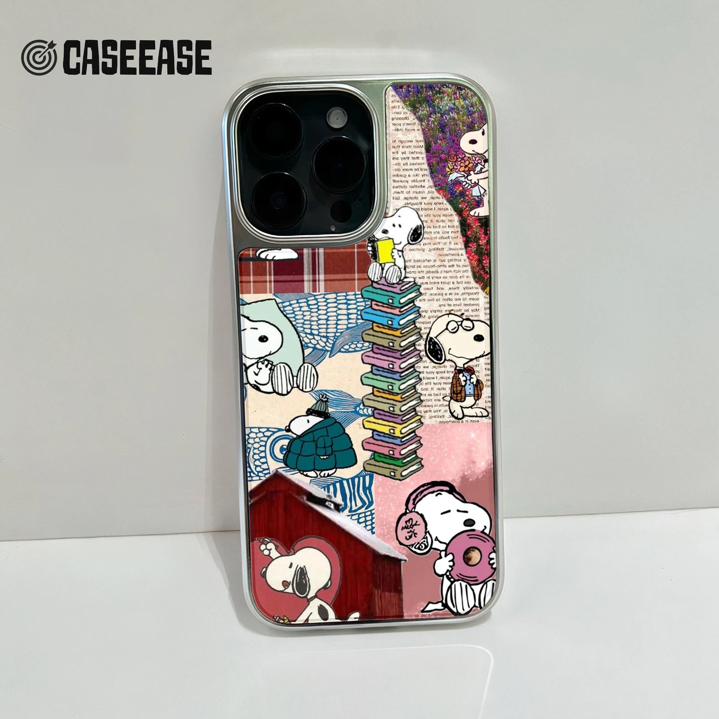 Funda para teléfono con collage de Snoopy - Diseño de dibujos animados vintage