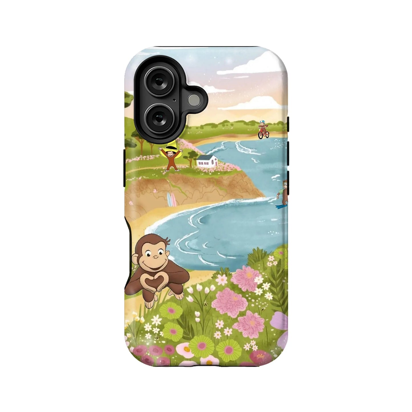 Funda para teléfono con el divertido y curioso George