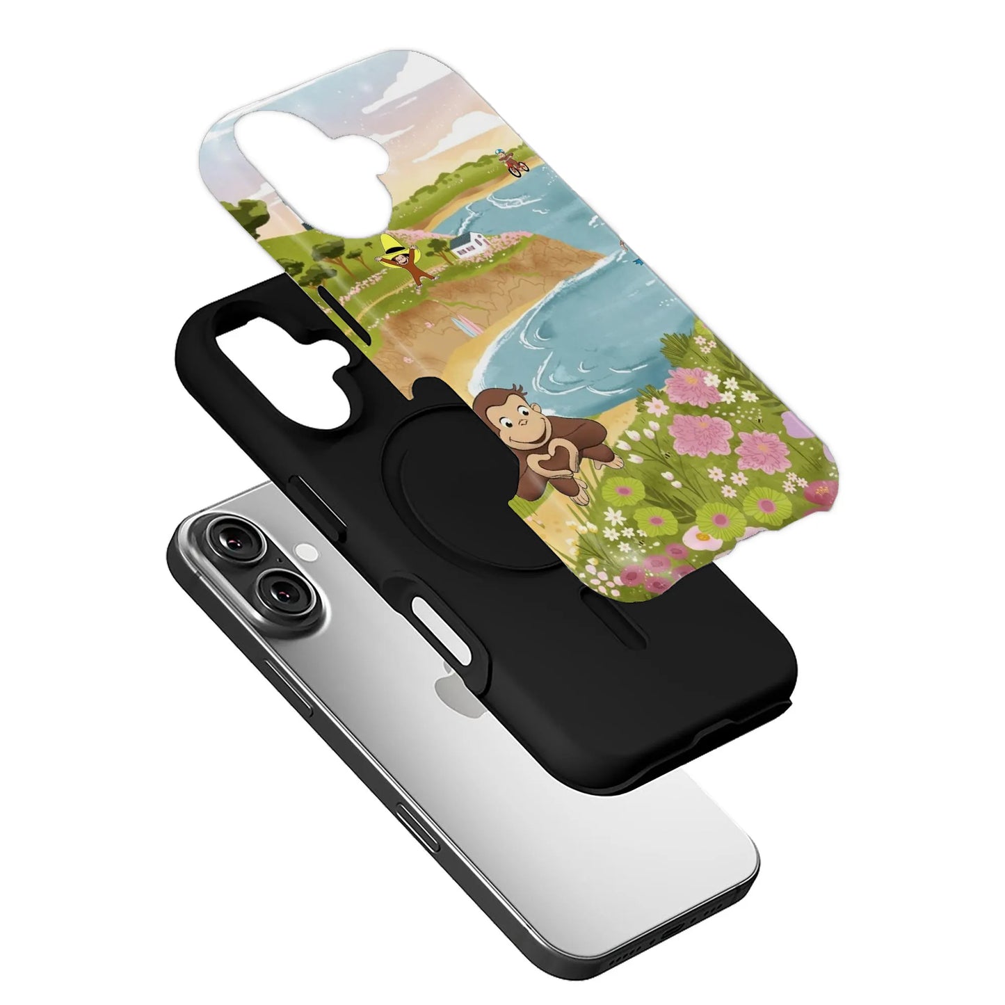 Funda para teléfono con el divertido y curioso George