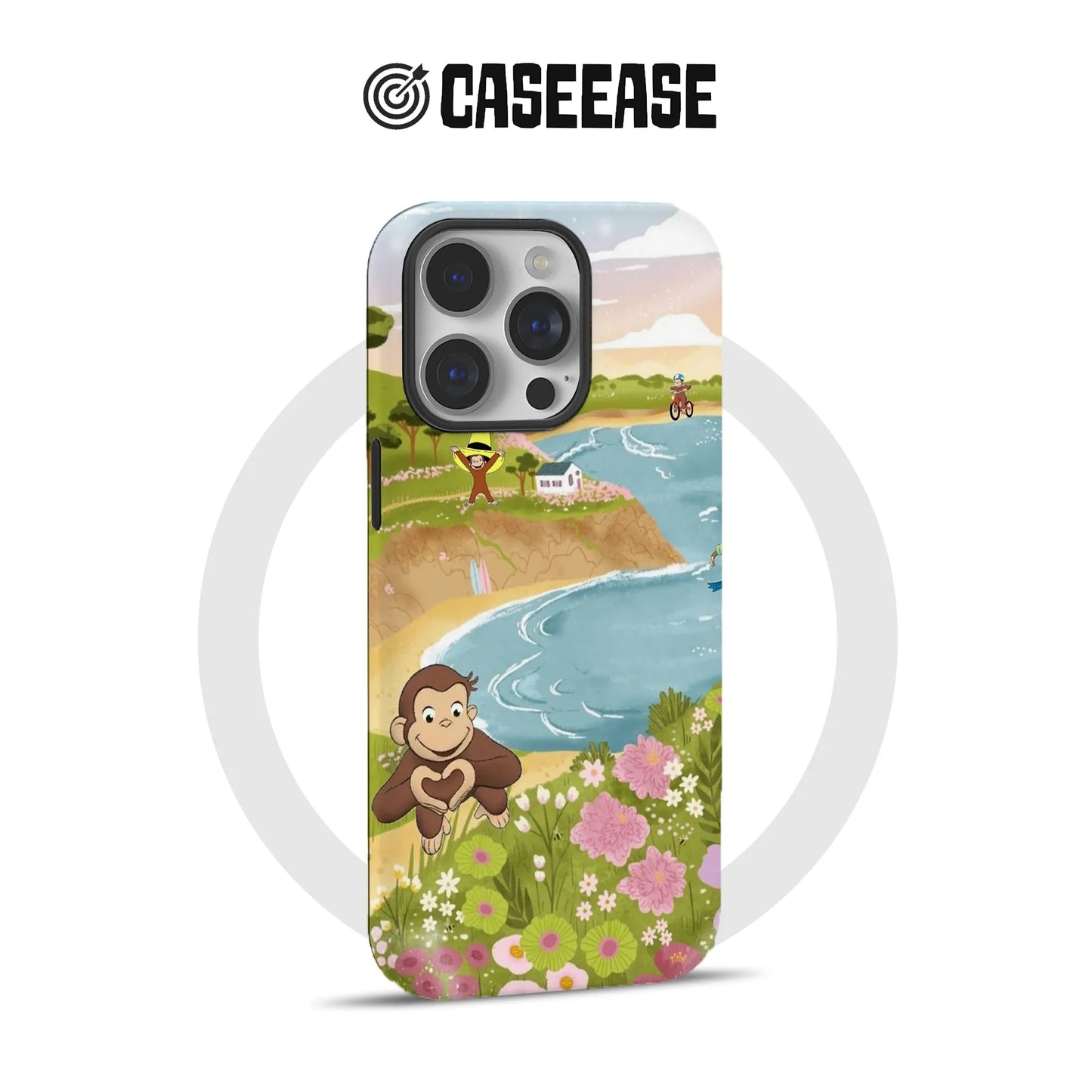 Funda para teléfono con el divertido y curioso George