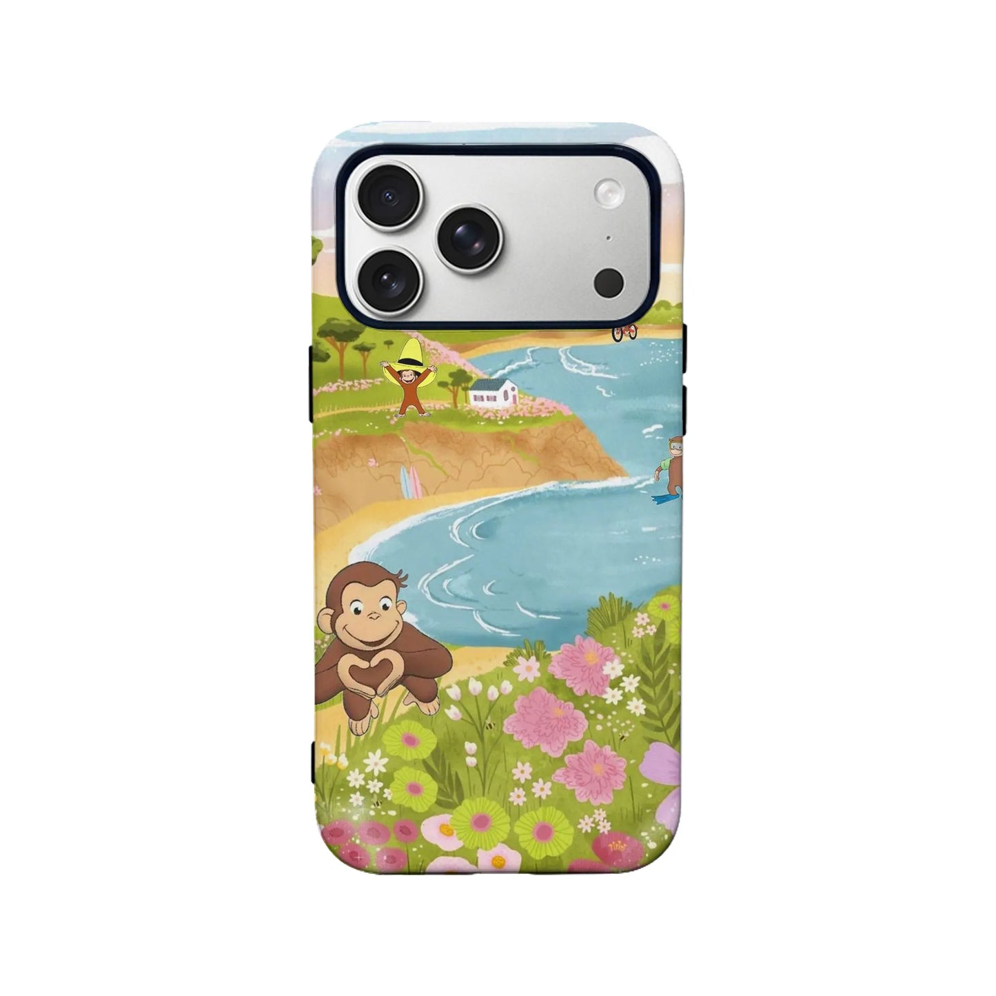 Funda para teléfono con el divertido y curioso George