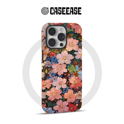 Blooming Floral Phone Case – Sakura and Blue Blossom Design