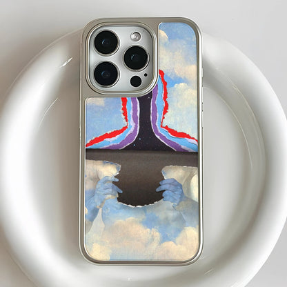 Holographic Chrome iPhone 15 Pro Case - Cosmic Reveal Design