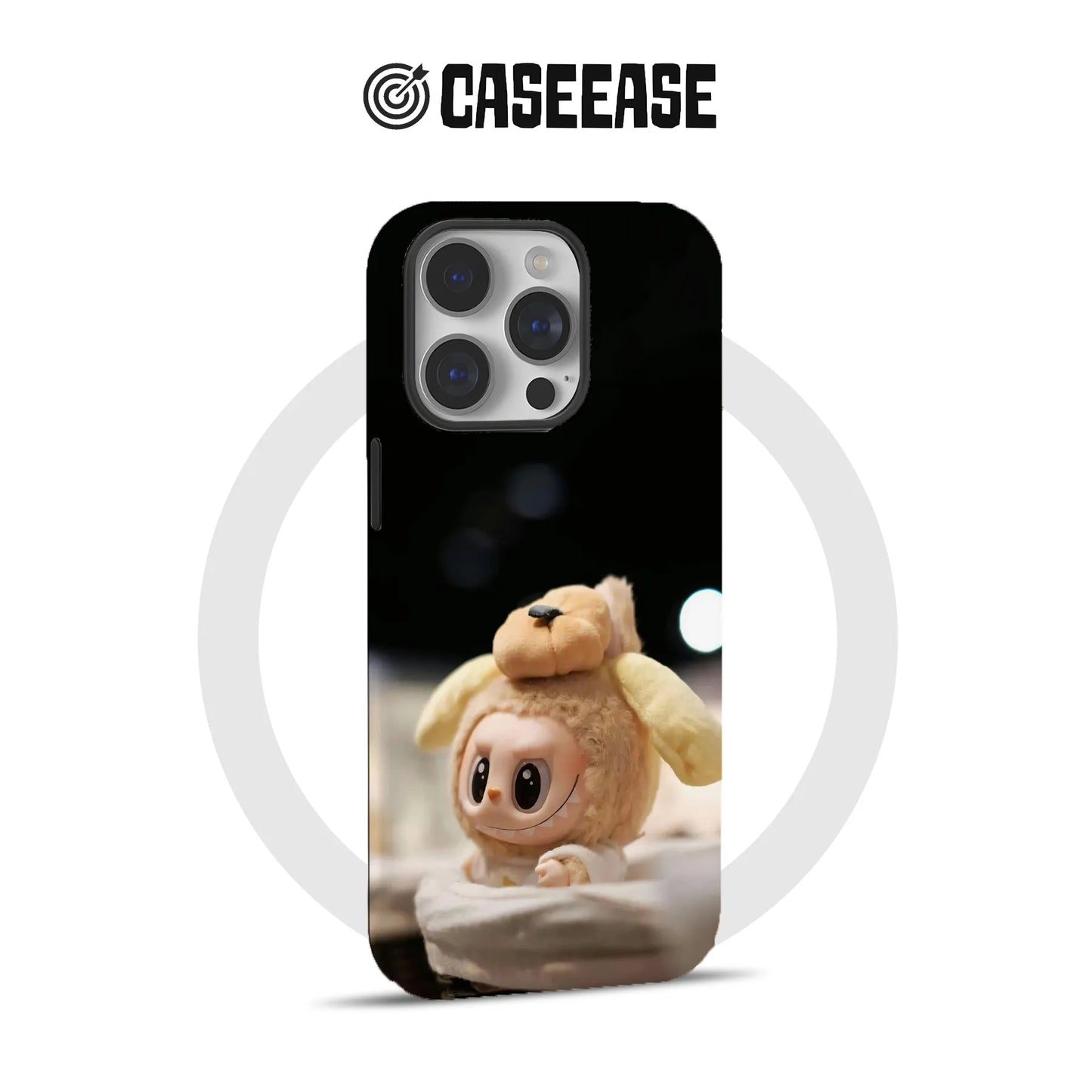 Adorable funda para teléfono con forma de muñeca Labubu