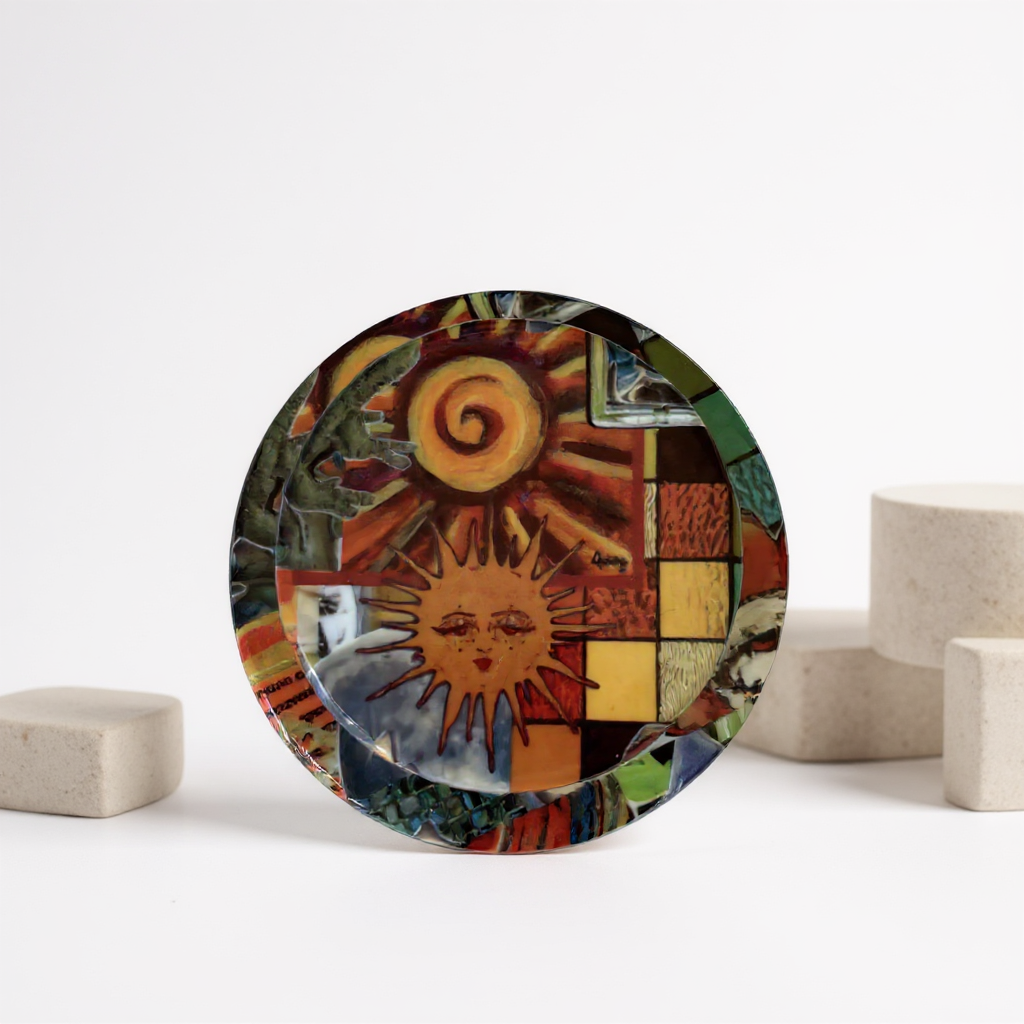 Artistic Sun Mosaic MagSafe Phone Stand