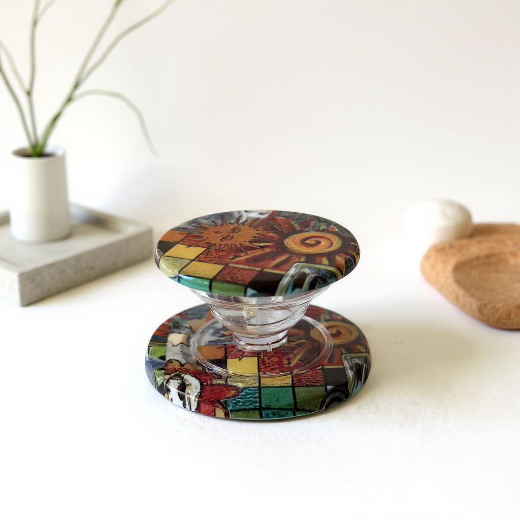 Artistic Sun Mosaic MagSafe Phone Stand