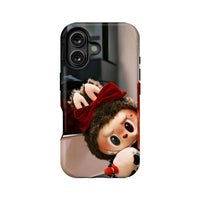 Cute Labubu Plush Phone Case with Red Bow