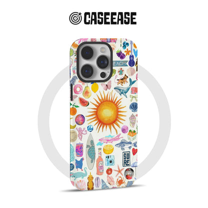 Funda para teléfono con temática playera vibrante