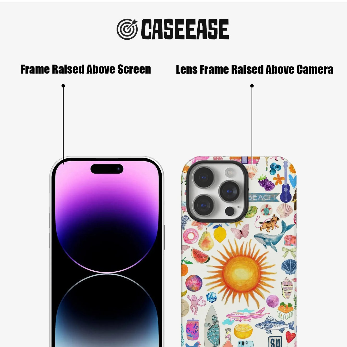 Funda para teléfono con temática playera vibrante