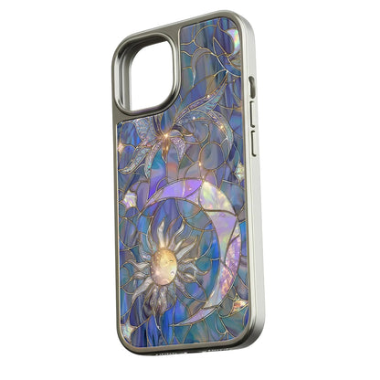 Holographic Chrome Phone Case - Celestial Stained Glass Design
