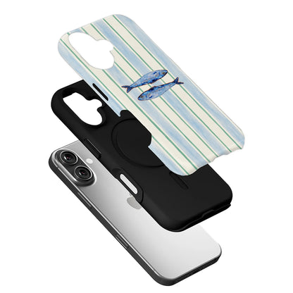 Artistic Blue Fish Phone Case