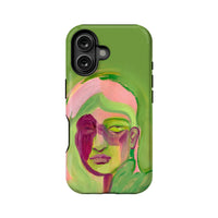 Funda de teléfono verde artística