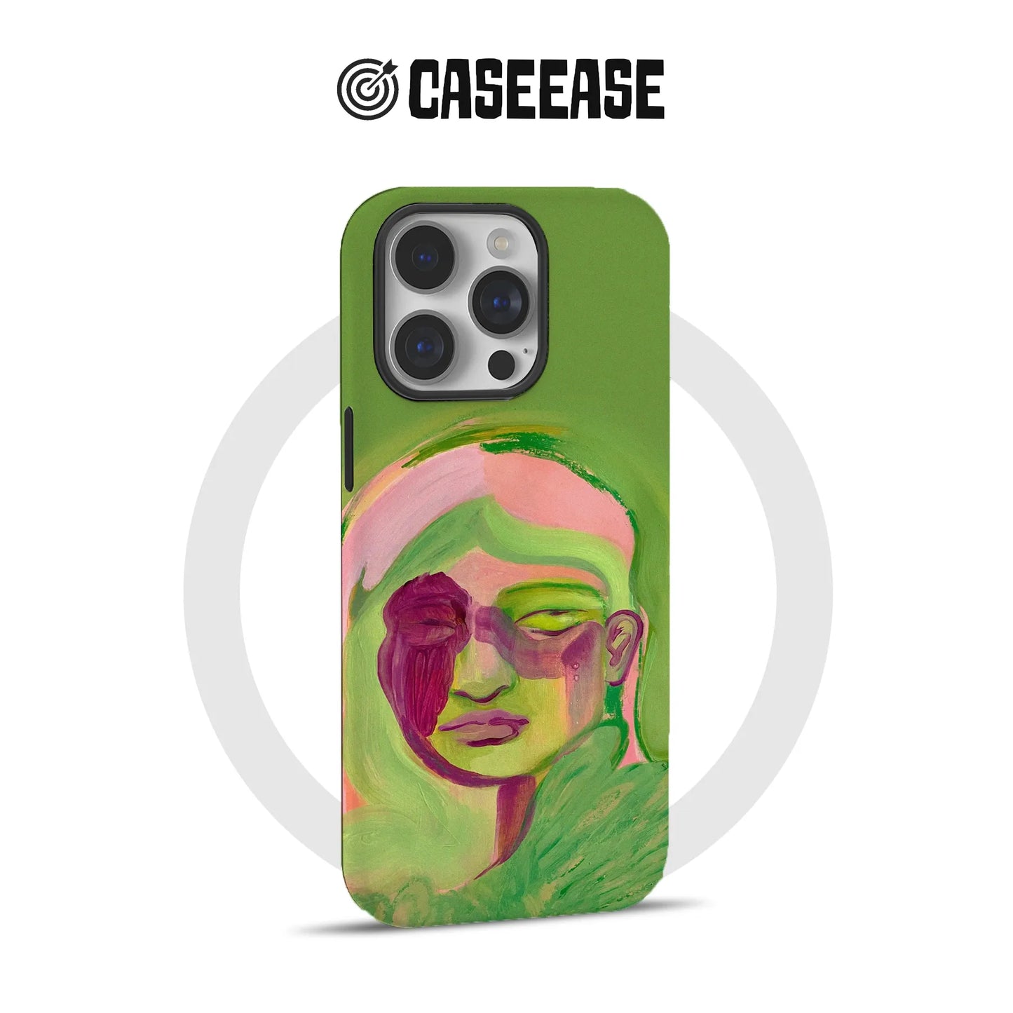 Funda de teléfono verde artística
