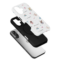 Cute Bunny and Bear Phone Case – “Hello My Friend” Cartoon Design