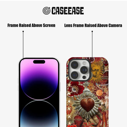 Bohemian Heart and Sun Collage Phone Case