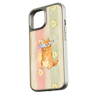 Holographic Chrome Cat Phone Case - Adorable Kitty Design