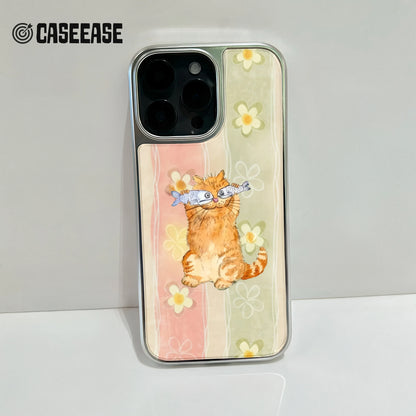 Holographic Chrome Cat Phone Case - Adorable Kitty Design