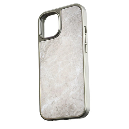 Holographic Chrome iPhone 15 Pro Case - Elegant Marble Design