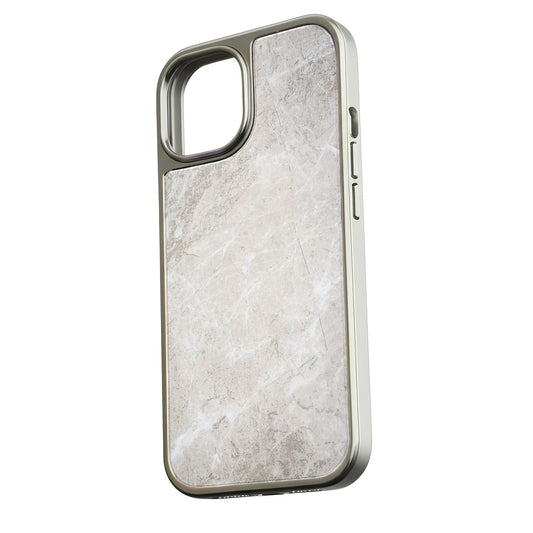 Holographic Chrome iPhone 15 Pro Case - Elegant Marble Design