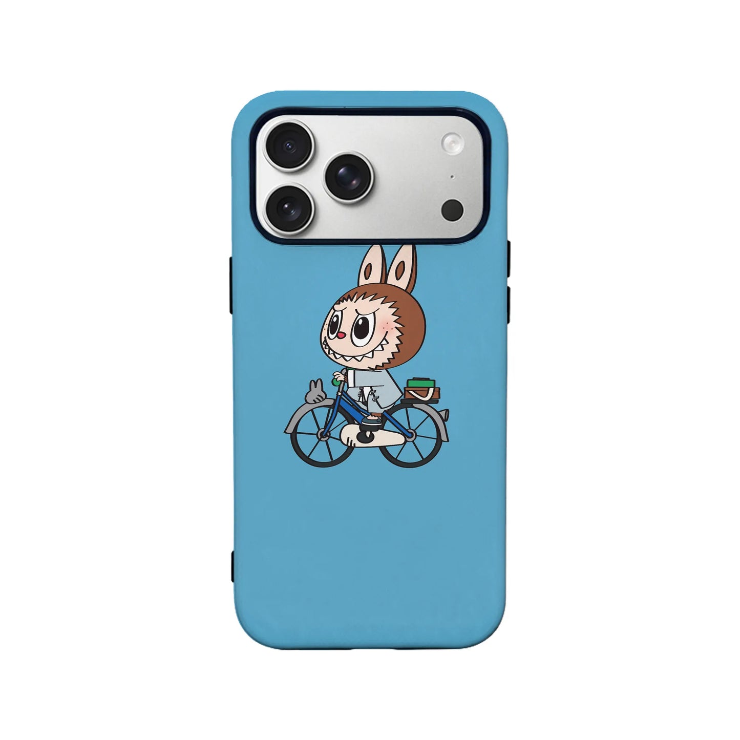 Funda para teléfono con diseño de conejo motero juguetón