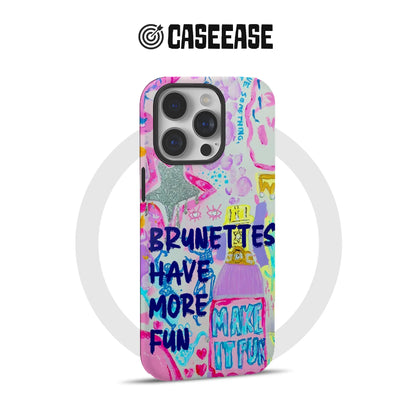 Funda para teléfono "Las morenas se divierten más"