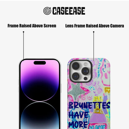 Funda para teléfono "Las morenas se divierten más"