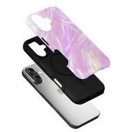 Funda para teléfono rosa iridiscente