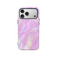 Funda para teléfono rosa iridiscente