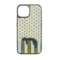 Funda holográfica cromada con diseño de gato - Diseño floral vintage