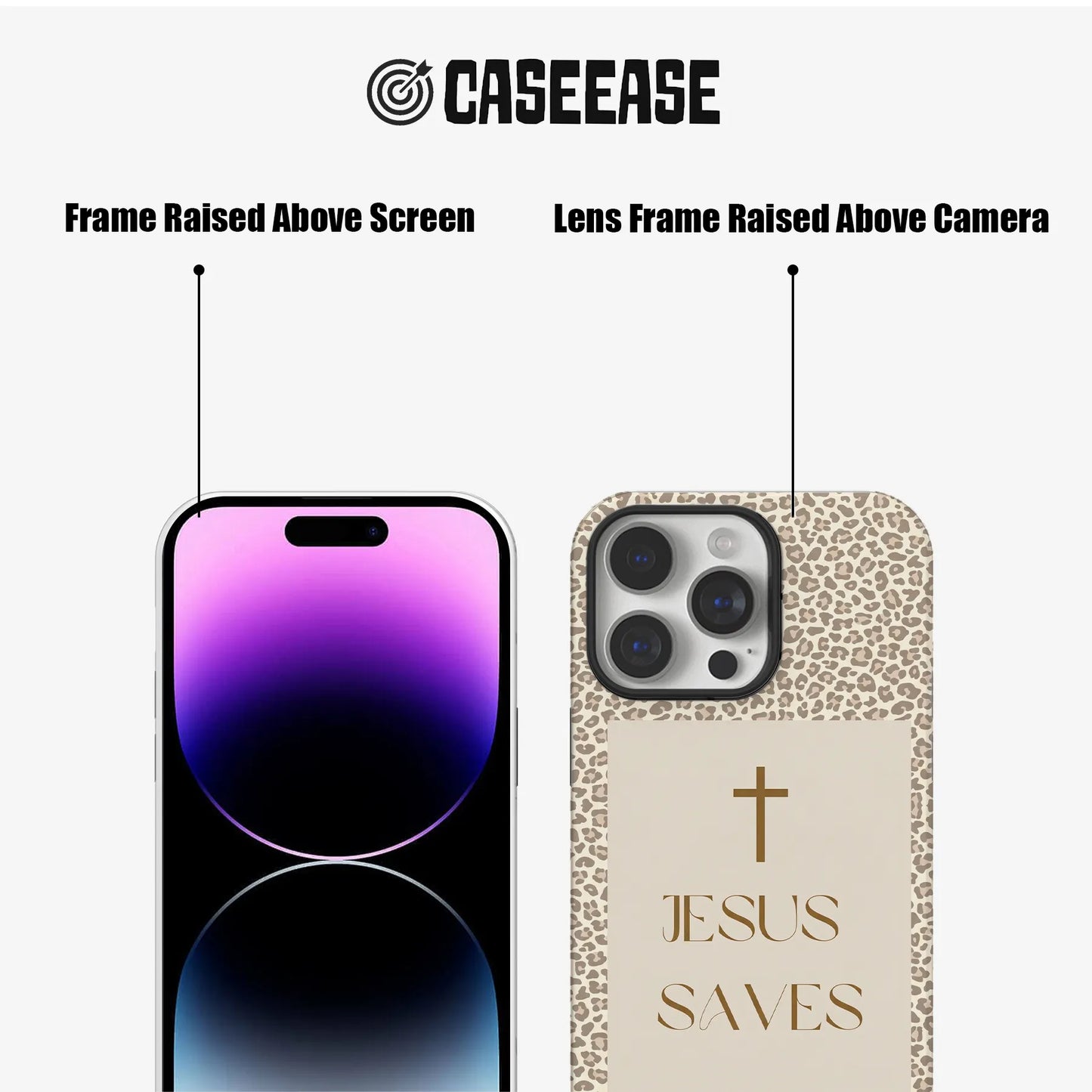 Jesus Saves Leopard Print Phone Case