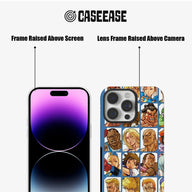 Funda para teléfono con collage de personajes de Street Fighter