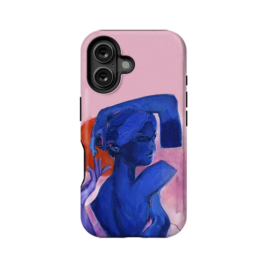 Artistic Pink and Blue Abstract Phone Case