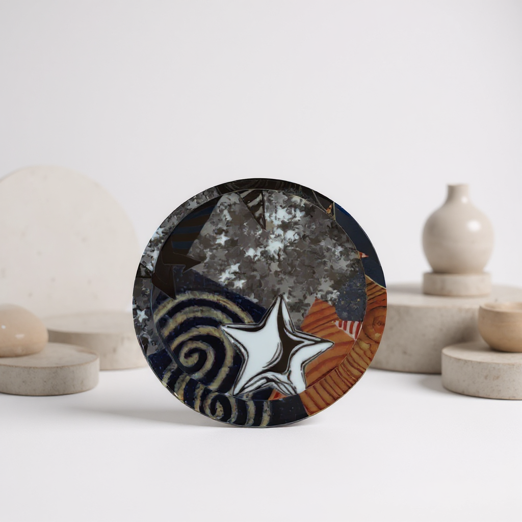 Colorful Spirals and Stars MagSafe Phone Stand