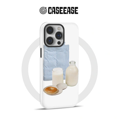 Funda de móvil minimalista con diseño de desayuno: estilo acogedor y cotidiano