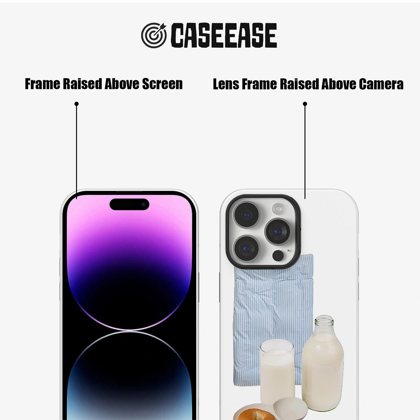 Funda de móvil minimalista con diseño de desayuno: estilo acogedor y cotidiano