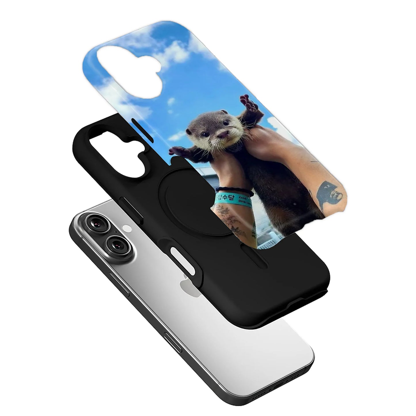 Bonita funda para teléfono con diseño de nutria