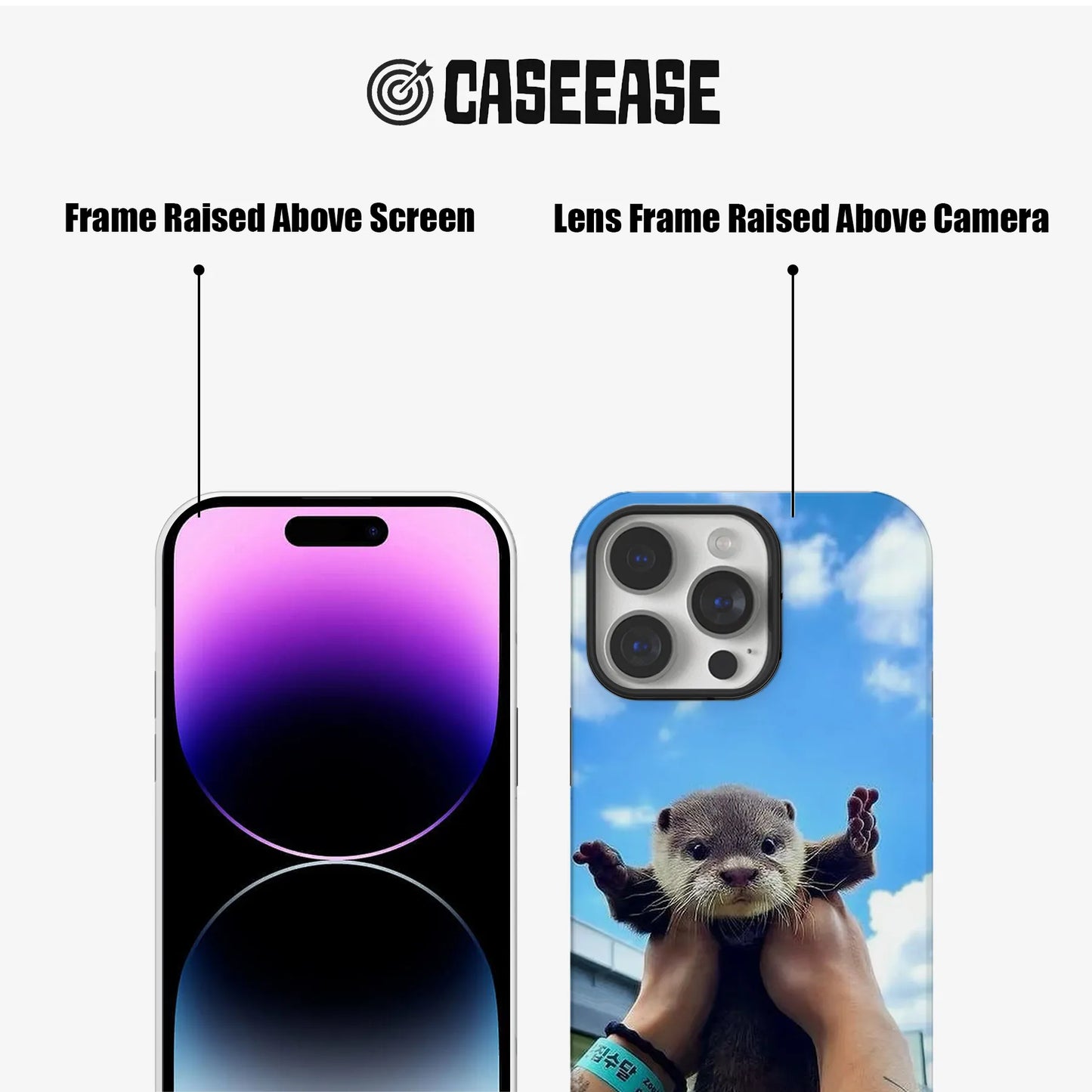 Bonita funda para teléfono con diseño de nutria
