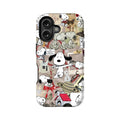 Funda para teléfono con collage de cómics de Snoopy: diseño divertido y divertido