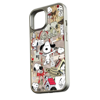Funda para teléfono con collage de Snoopy: diseño divertido y original