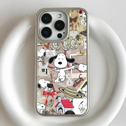 Funda para teléfono con collage de Snoopy: diseño divertido y original