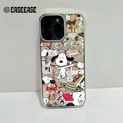 Funda para teléfono con collage de Snoopy: diseño divertido y original