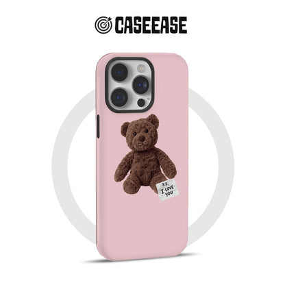Bonita funda para teléfono con osito de peluche