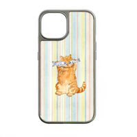 Funda holográfica cromada con diseño de gato - Adorable diseño de pez
