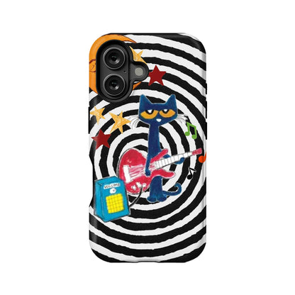 Funda para teléfono Rockstar Cat: colorida y divertida