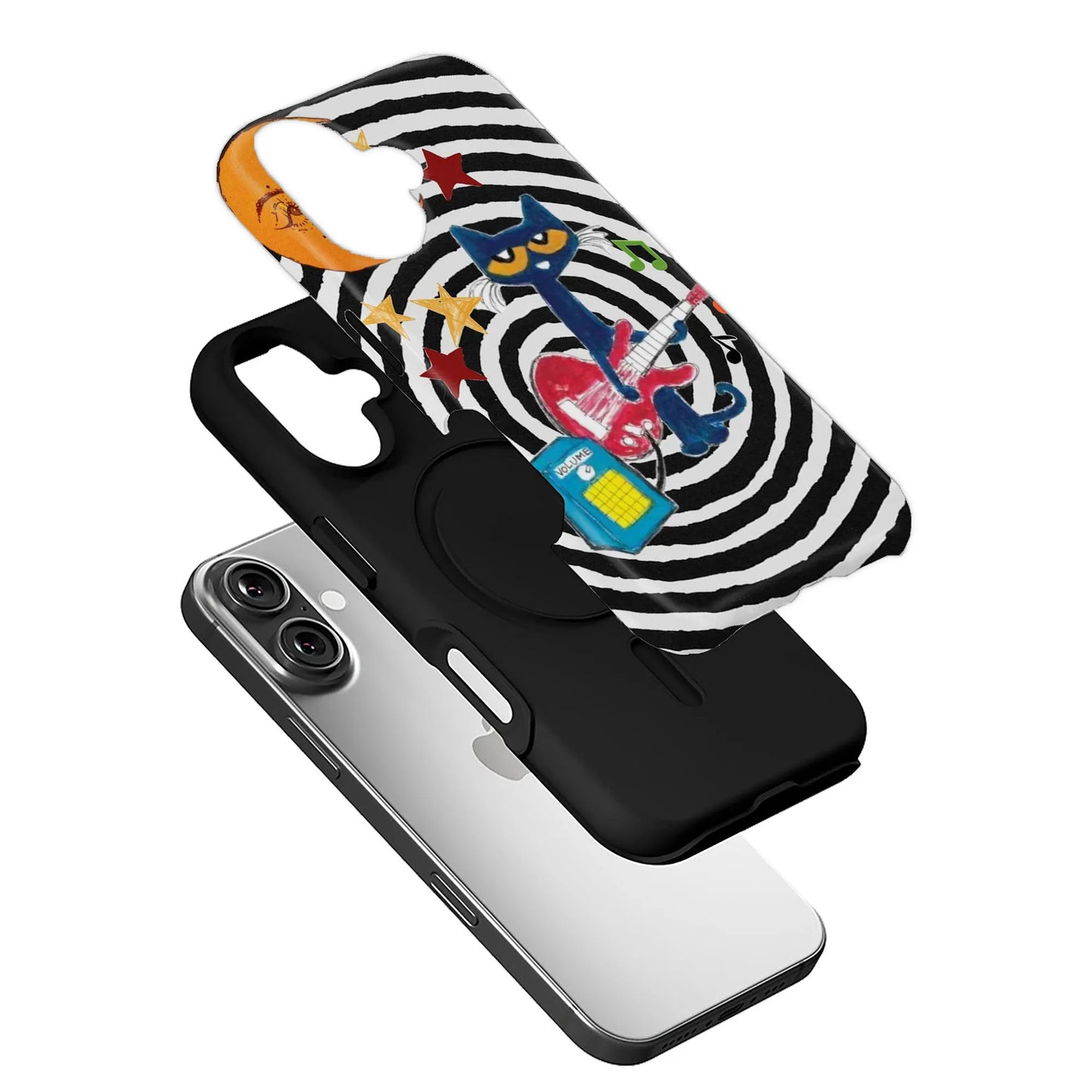 Funda para teléfono Rockstar Cat: colorida y divertida