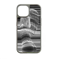 Holographic Chrome Phone Case for iPhone 14 Pro - Striped Illusion Design