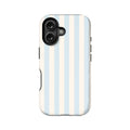 Elegante funda para teléfono con rayas azules